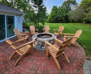 Adirondacks around firepit customer photo SAL-MA