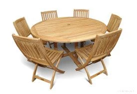 Teak Dining Set for 6 - 8 - 60